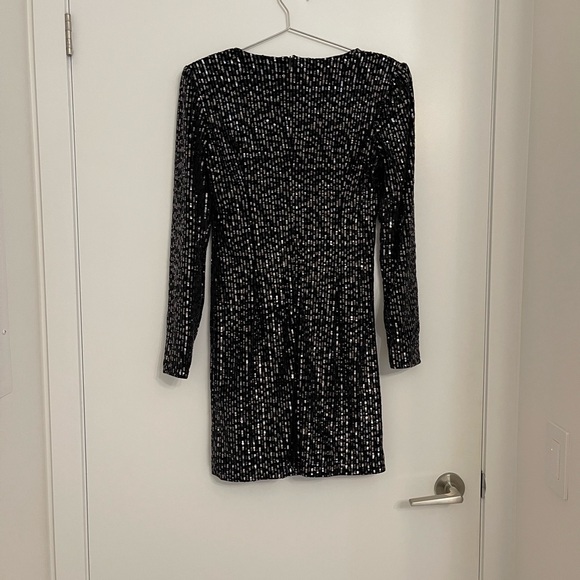 Sequin Black Long Sleeve Dress - Picture 8 of 11